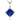 Stříbrný přívěsek se zirkony (cubic zirconia), modrý středový čtverec