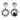 Stříbrné náušnice Preciosa Magical Ornament Black 6027 20