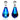Stříbrné náušnice Preciosa Pleione Bermuda Blue 6243 46