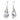 Stříbrné náušnice Preciosa Graceful White 5029 00