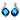 Stříbrné náušnice Preciosa Butterfly Dream Bermuda Blue 6296 46