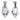 Stříbrné náušnice Elegancy Crystal 6868 00