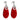 Stříbrné náušnice Preciosa Ruby Glow Siam 6787 63