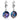 Stříbrné náušnice Preciosa Starry Bermuda Blue 5173 46