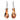 Stříbrné náušnice Preciosa Crystal Beauty Apricot 6801 49